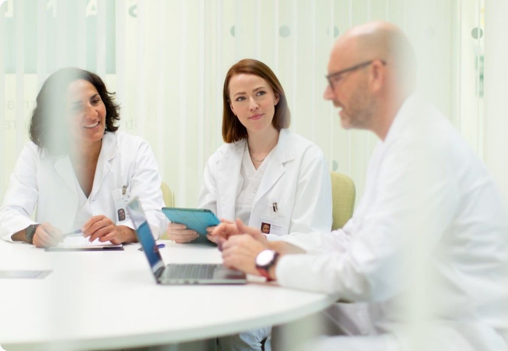 Healthcare professionals in meeting