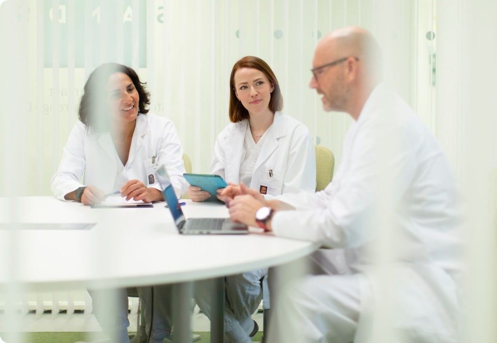 Healthcare professionals in meeting